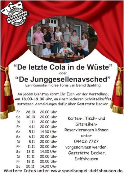 2016 "De letzte Cola in de Wüste - oder de Junggesellenavsched"